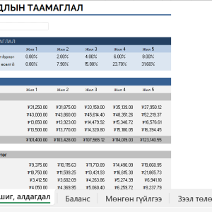 5 жилийн санхүүгийн таамаглал