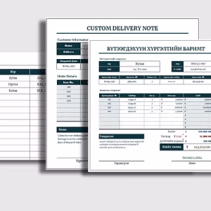 Бүтээгдэхүүн хүргэлтийн баримт, бүртгэл - Англи, Монгол